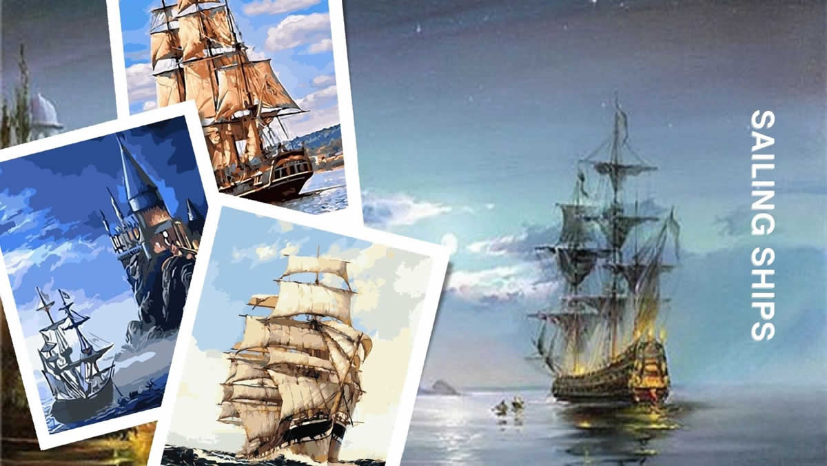 sailing ships paint by numbers