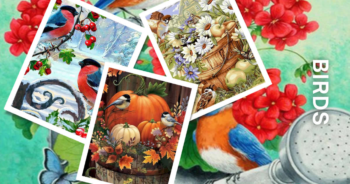 Birds Painting By Numbers Kits
