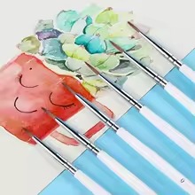 6Pcs Set Fine Artist Paint Brushes Nylon For Acrylic Paints