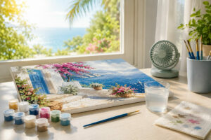 tips for paint by numbers in hot weather