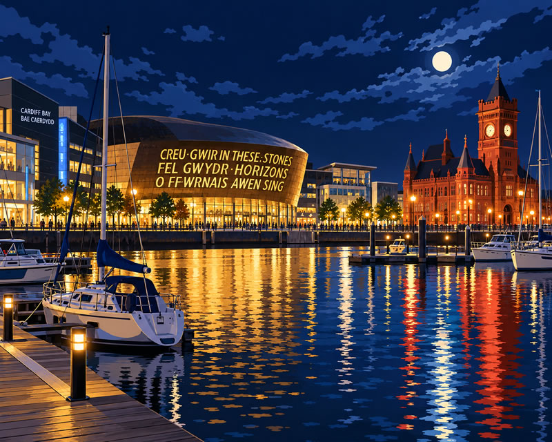 Cardiff Bay by Moonlight