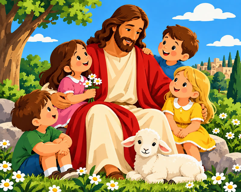 Jesus and Friends in the Garden