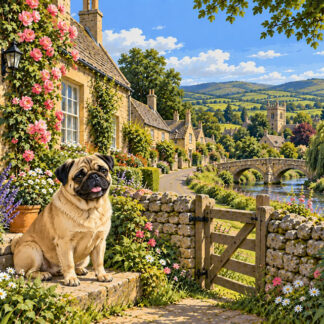Pets: Pug in the Cotswold