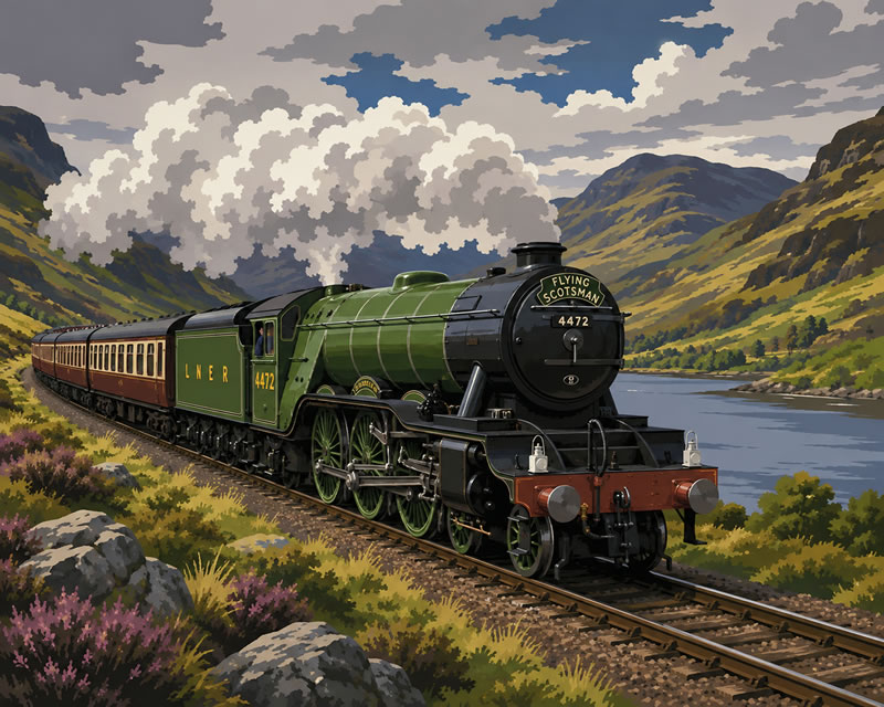 flying scotsman paint by numbers
