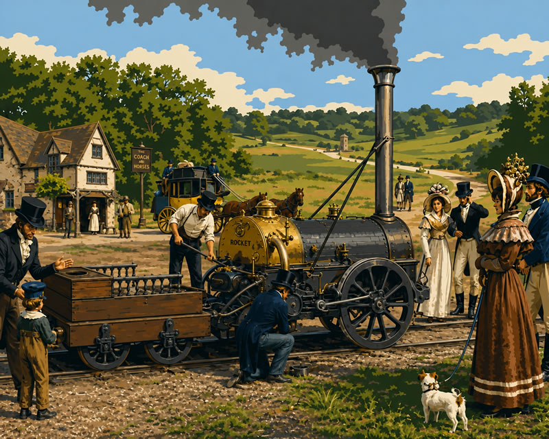 Stephensons Rocket Steam Locomotive