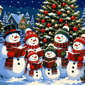 Christmas: Singing Snowmen Family