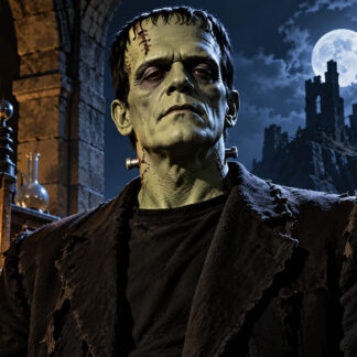 Horror: Frankenstein’s Monster Beneath the Full Moon