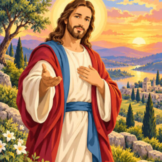 Christian: Jesus Welcomes You at Sunset Christian: Jesus Welcomes You at Sunset