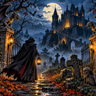 Horror: Moonlit Gargoyles at the Haunted Castle Horror: Moonlit Gargoyles at the Haunted Castle