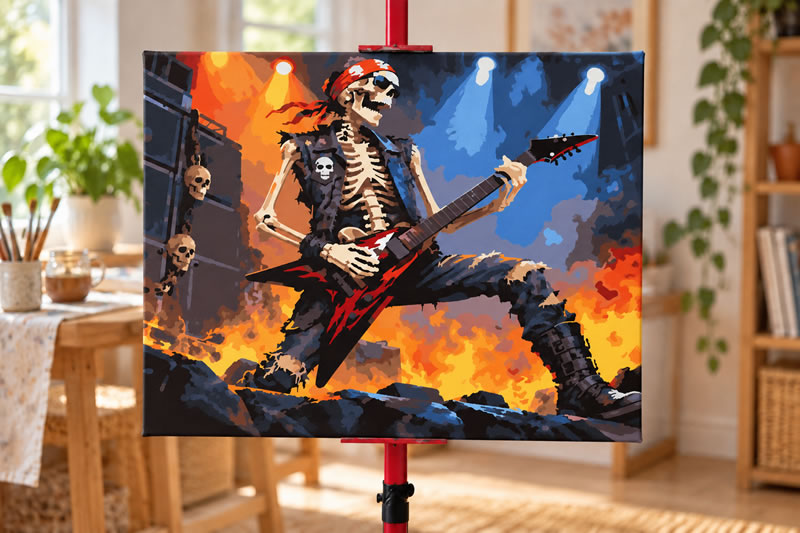 Paint-by-Numbers Skeleton Rocker1