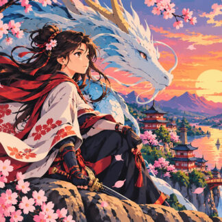 Anime: Sunset Companions Above the Pagoda Valley