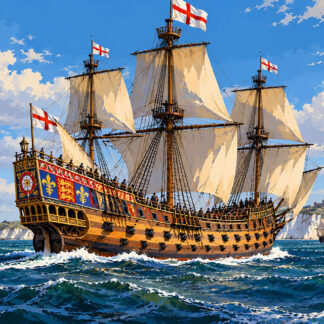 Ships: Tudor Mary Rose Sailing the Channel