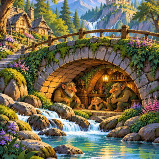 Fantasy: Whimsical Troll Bridge Valley Fantasy: Whimsical Troll Bridge Valley