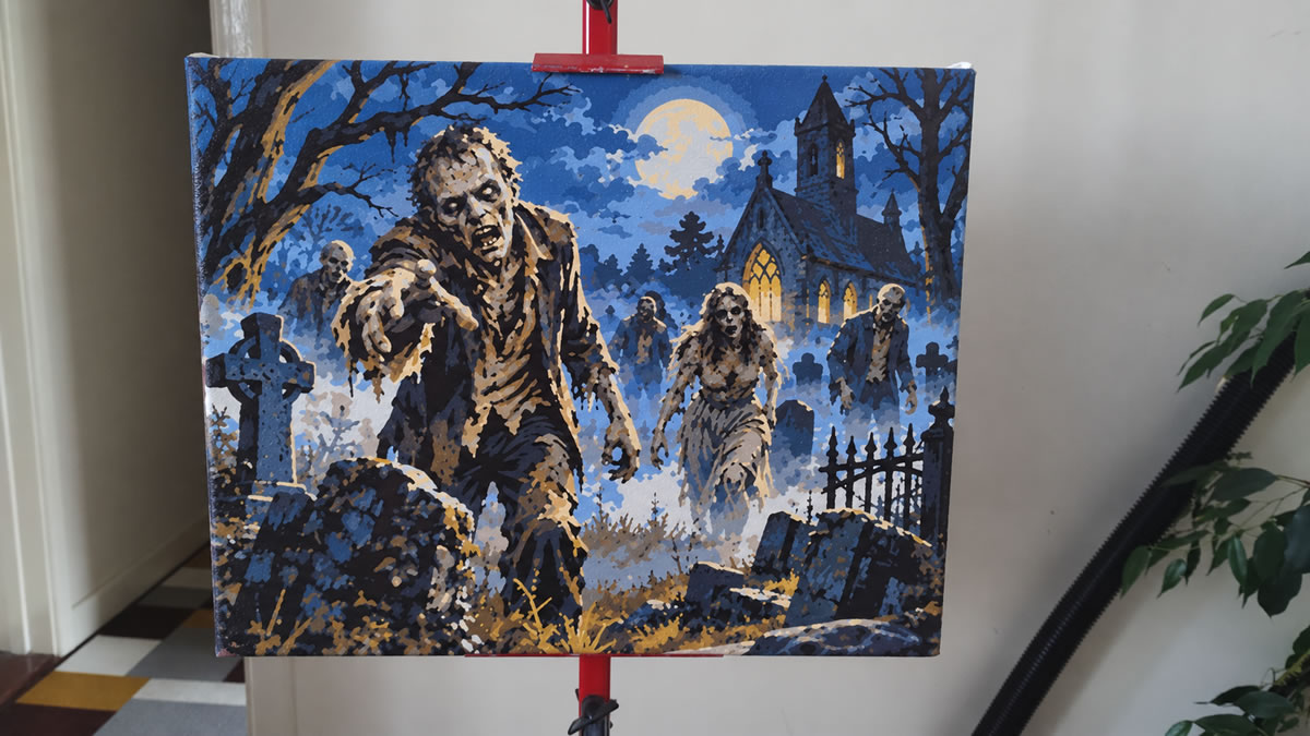 zombie painting by numbers kit